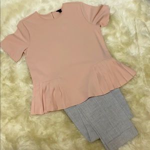 NWT Ann Taylor Pink Pleated Blouse Size M